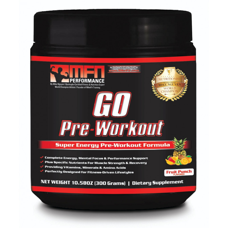 MFN PERFORMANCE GO PRE WORKOUT (Fruit Punch) - 31 Servings (Pre-Order/Will Ship On 1/1/23) 