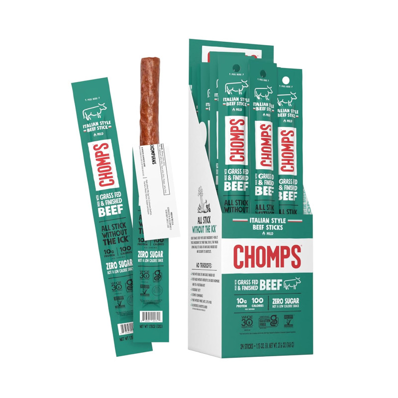 CHOMPS Grass-Fed Beef Jerky Snack (Italian) - 1 Stick