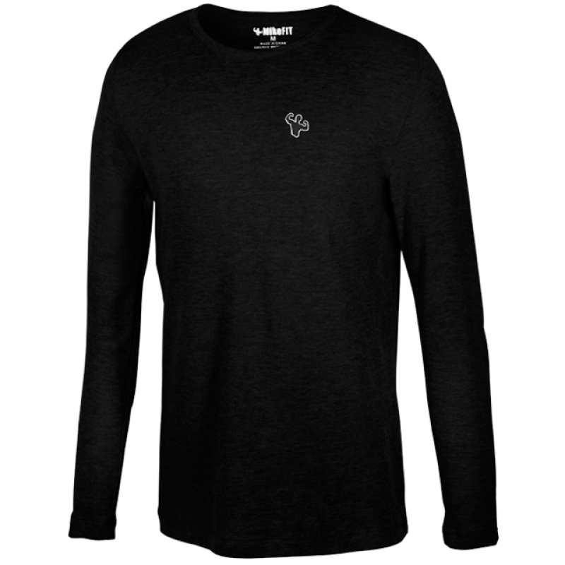 MFN Men's Thermal Long Sleeve Shirt - Black (Small)