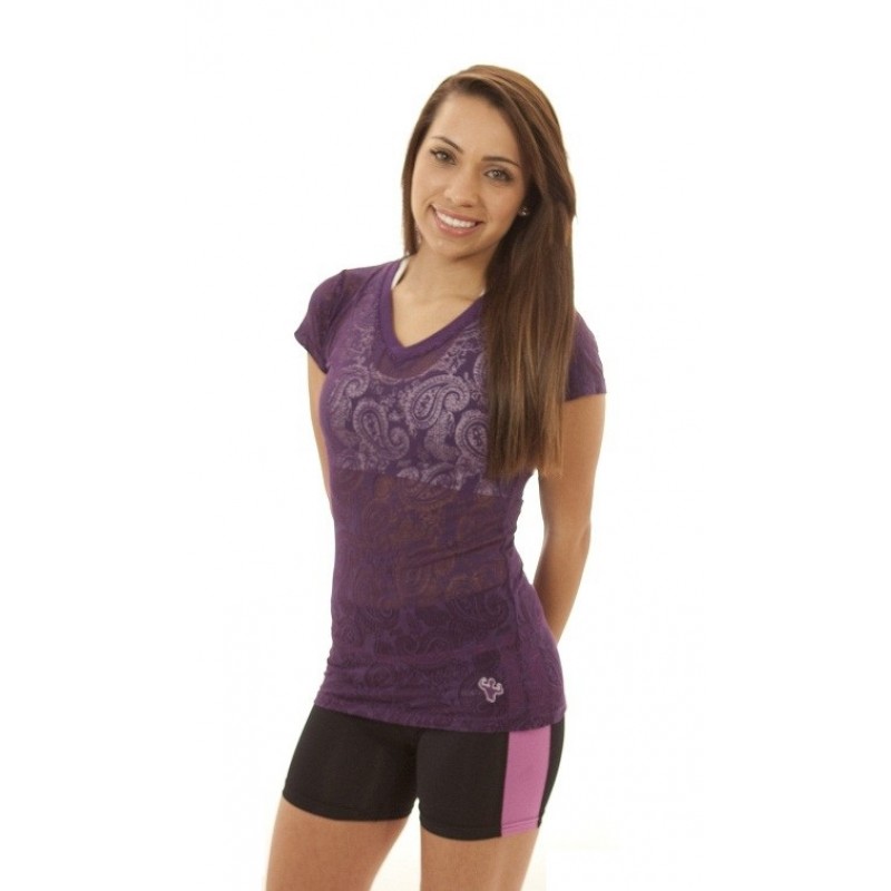 MFN Ladies Burnout Shirt - Purple (Small Size: 0-2)
