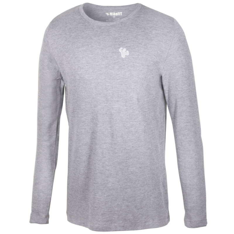 MFN Men's Thermal Long Sleeve Shirt - Grey (Small) 
