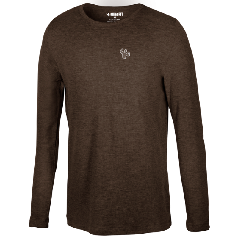 MFN Men's Thermal Long Sleeve Shirt - Brown 