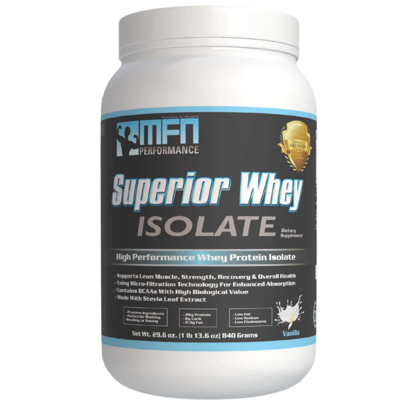 MFN 100% NATURAL WHEY PROTEIN ISOLATE (1.8 lbs. / 24 Servings - Vanilla) 