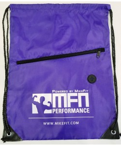 MFN Drawstring Bag w/ Ear Port & Zipper Pocket (Purple)