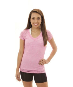 MFN Ladies Burnout Shirt - Pink (Large Size: 4-6)