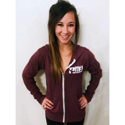 MFN Unisex Lightweight Fitted Hoodie - Maroon (X-Large)